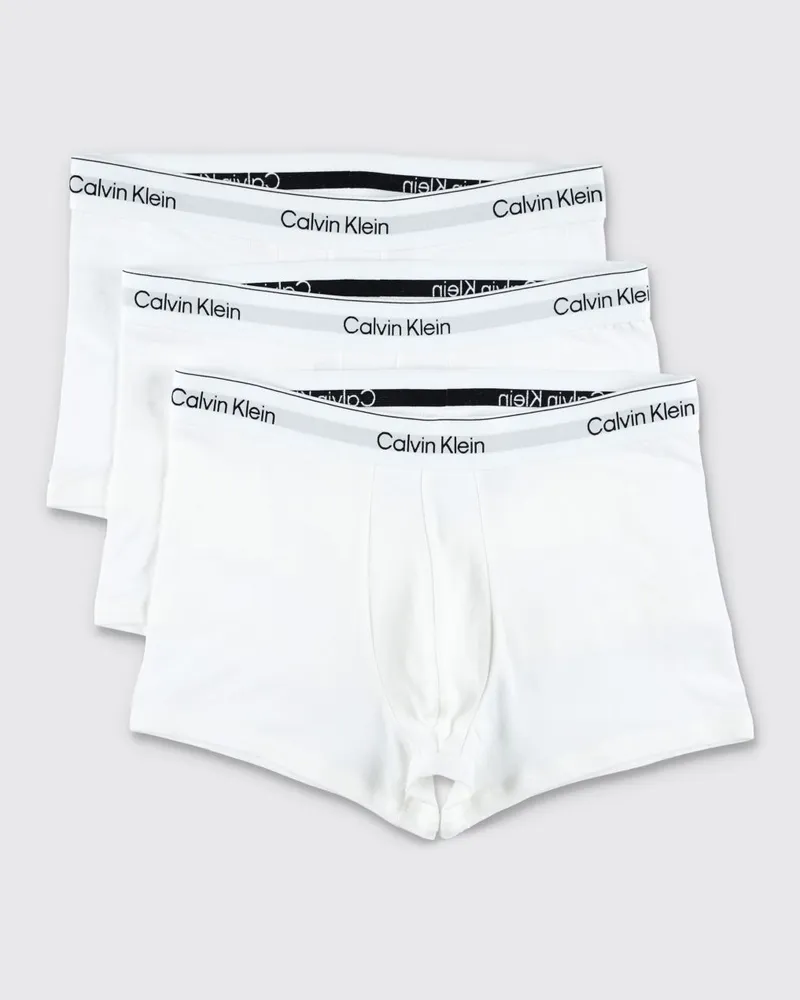 Calvin Klein 3er-Set Stretch-Baumwollboxershorts Weiß