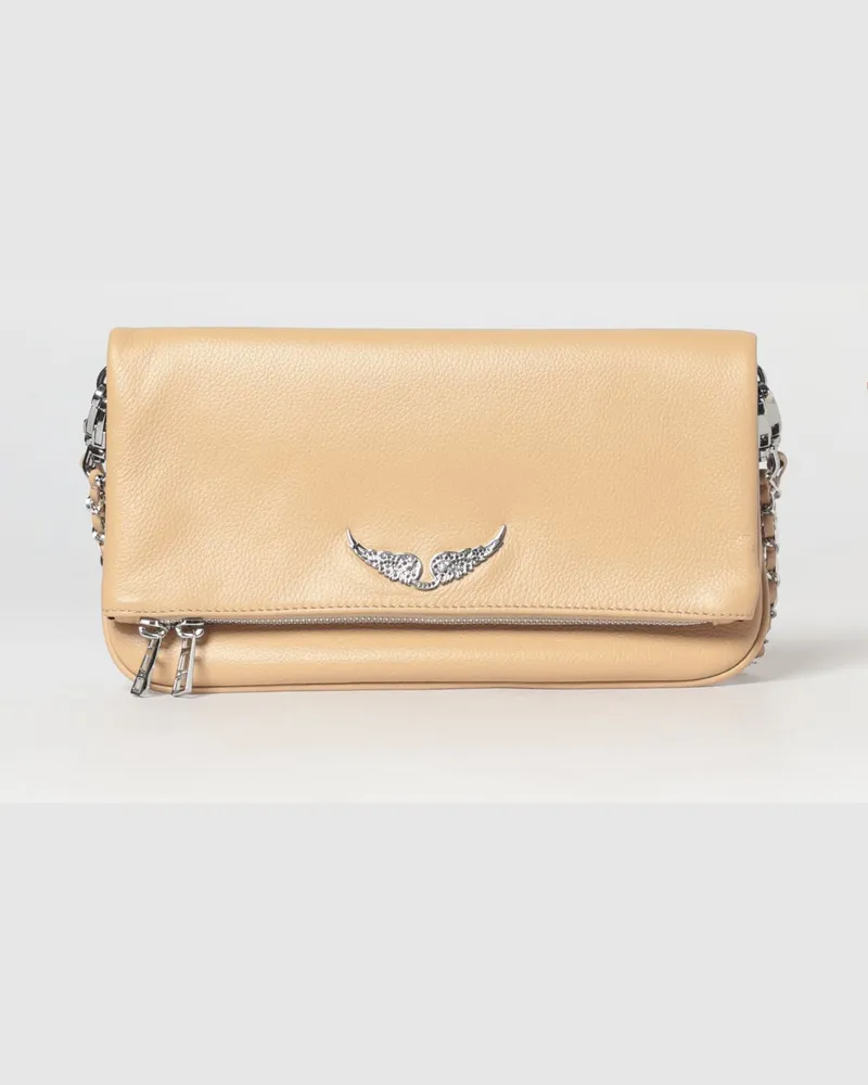 Zadig & Voltaire ZADIG  VOLTAIRE Rock Pochette aus genarbtem Leder von Zadig & Voltaire Beige
