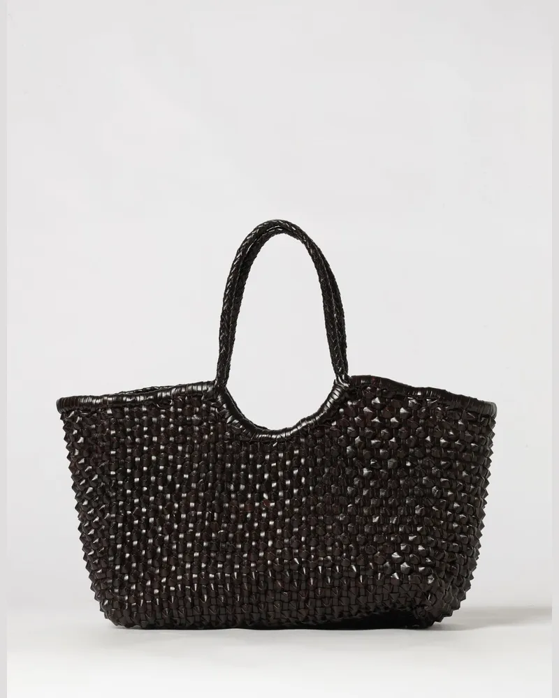 Dragon Diffusion Große Nantucket Tote-Tasche aus handgewebtem Büffelleder Burnt