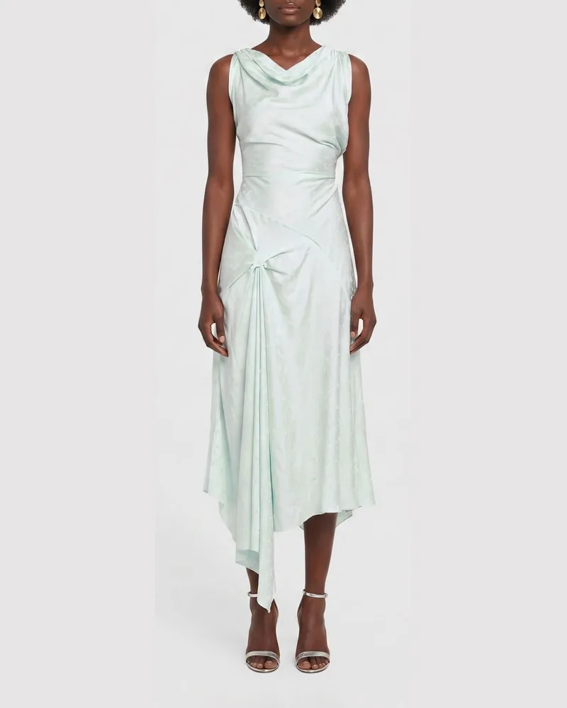 Victoria Beckham Asymmetrisches Viskosekleid Wasser