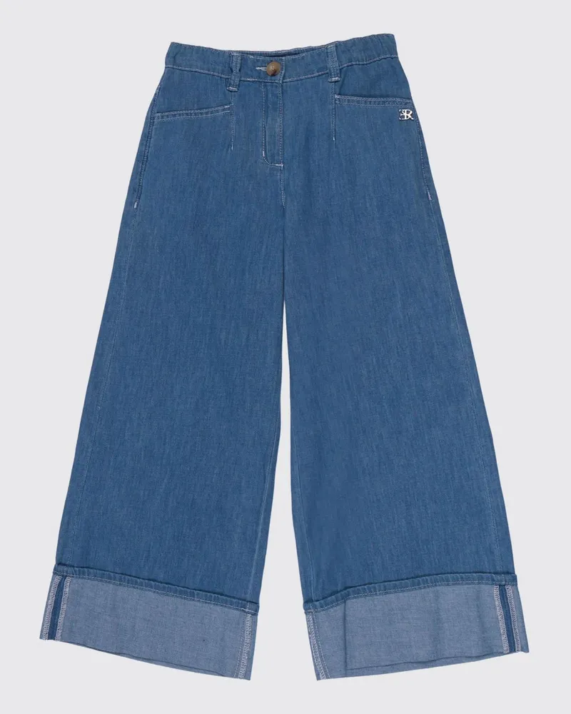 Ermanno Scervino Weite Jeans aus Baumwolldenim Blau