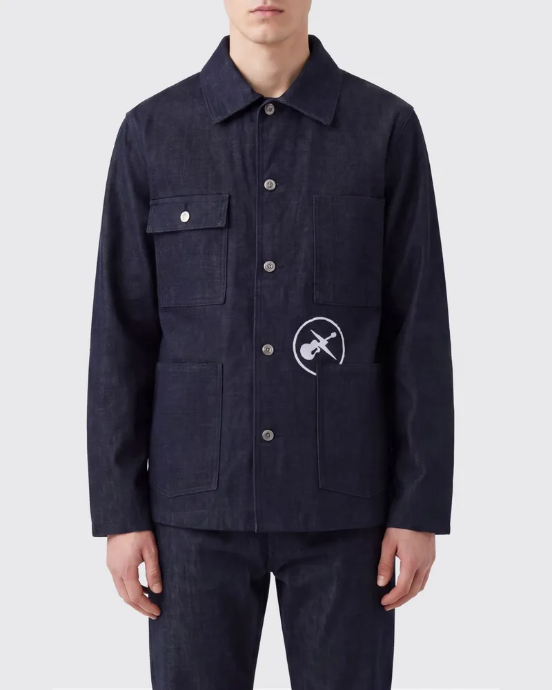 A.P.C. x FRGMT Jeansjacke aus Baumwolldenim in Relaxed Fit Indigo