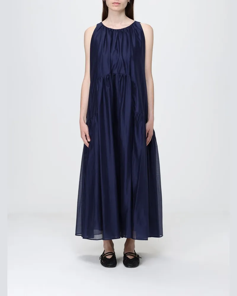 MEIMEIJ Midi-Kleid aus Lyocell Blau