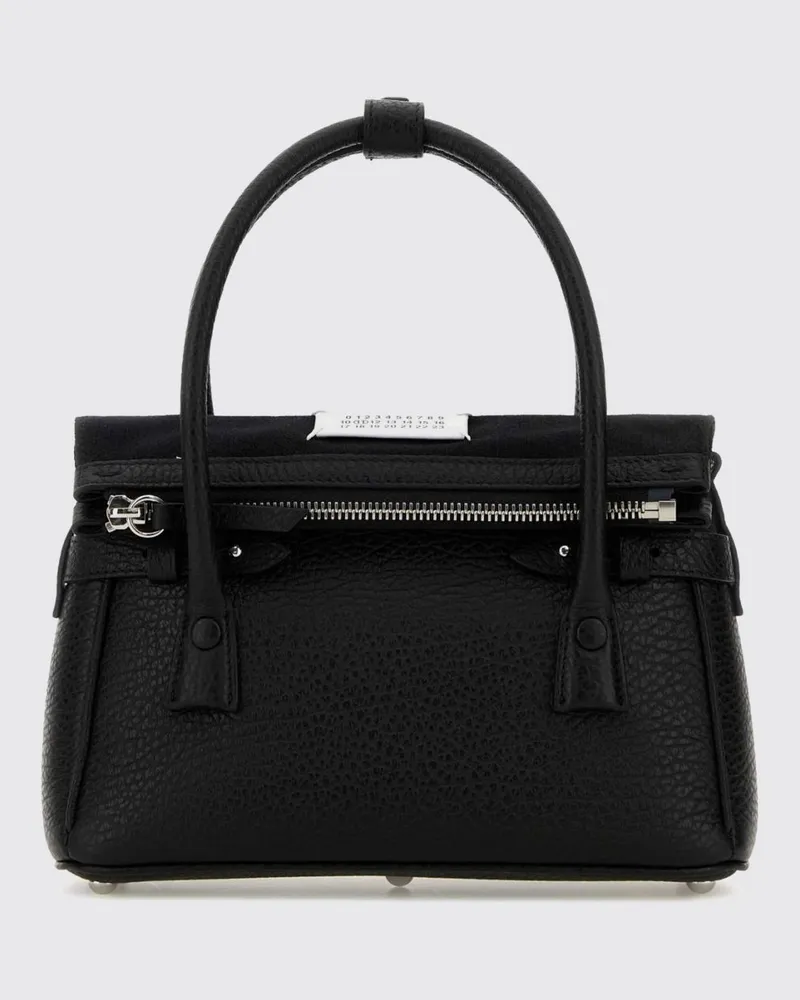 Maison Margiela 5AC Classique Micro Handtasche aus Leder mit Schulterriemen Schwarz