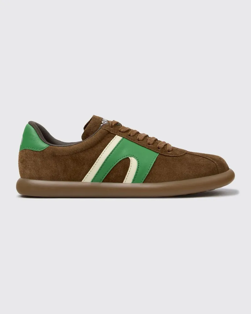 Camper Pelotas Soller Sneaker aus Glatt- und Veloursleder Braun