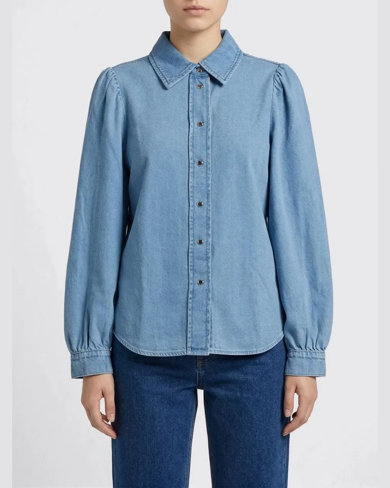 7 for all mankind Hemdbluse damen Blau