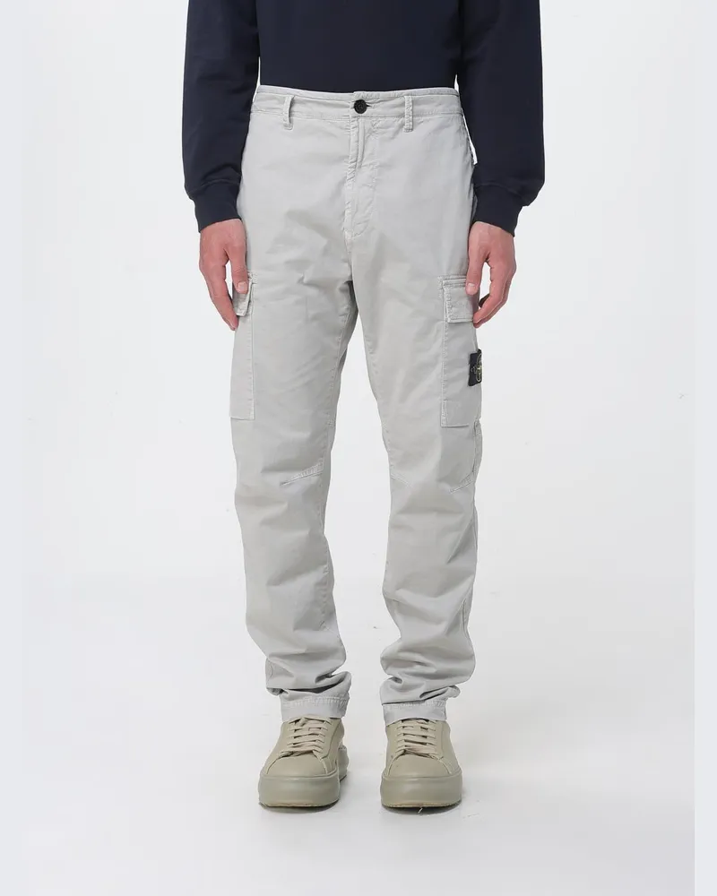 Stone Island Baumwoll-Cargohose Grau