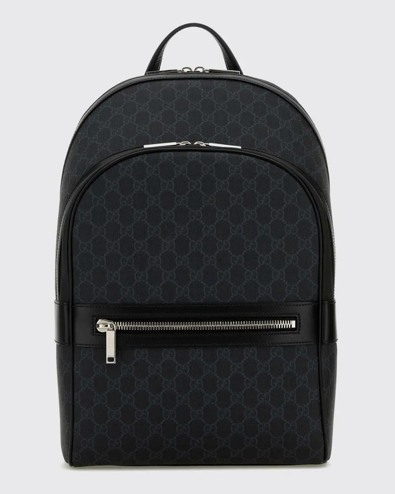 Gucci Rucksack von aus GG Supreme-Stoff mit Monogramm und verstellbaren Trägern Grau