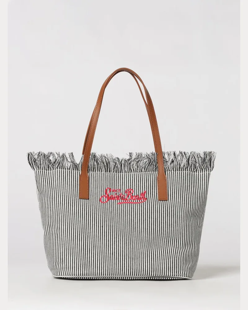 MC2 Saint Barth Baumwolltasche mit gesticktem Logo Weiss