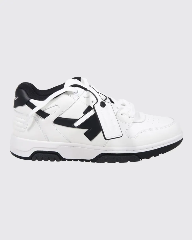 OFF-WHITE Bicolor Out Of Office Sneaker aus Leder und recyceltem Polyester Weiss