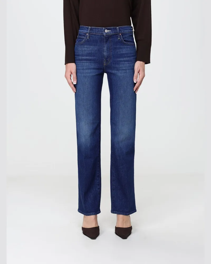 Mother Hoch taillierte Straight Leg Jeans The Kick It aus Stretch-Denim Denim