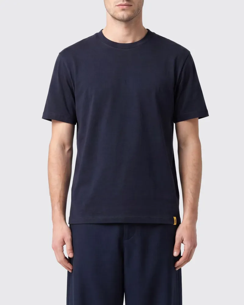 K-Way Fantome Kurzarm-T-Shirt aus Baumwolle mit appliziertem Logo Blau