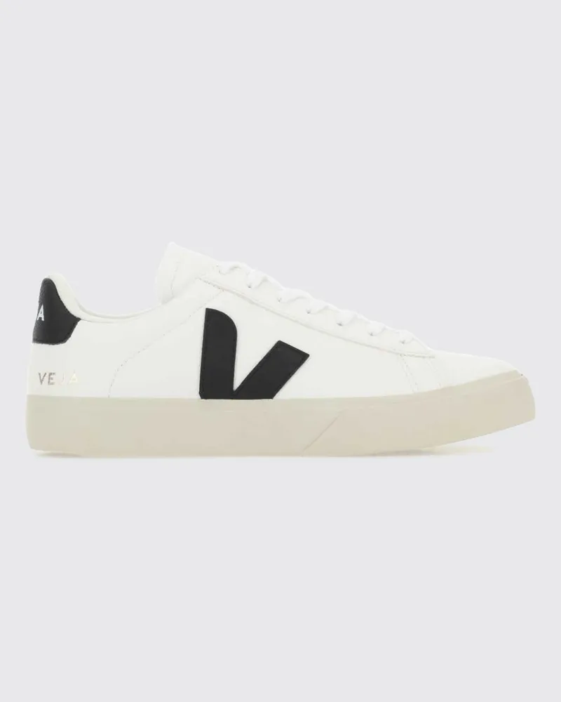 VEJA Campo Nachhaltige O.T.-Leder-Sneaker mit Kontrast-Logo Weiß