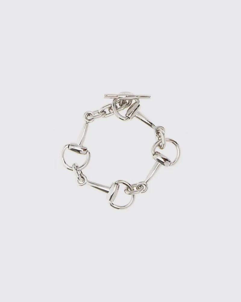 Gucci Armband aus Metall mit Silber-Finish und Horsebit-Detail Silber