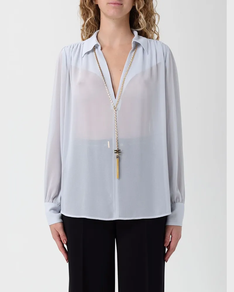 Elisabetta Franchi Hemdbluse damen Hellblau