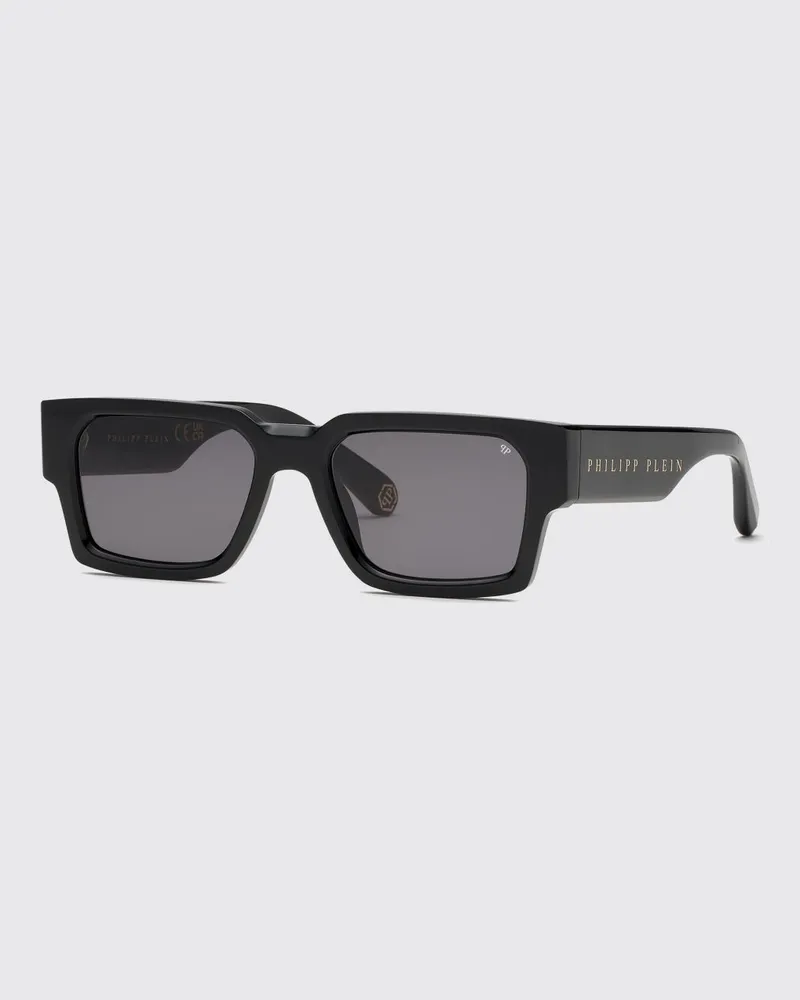 Philipp Plein Master Sonnenbrille aus Acetat Schwarz