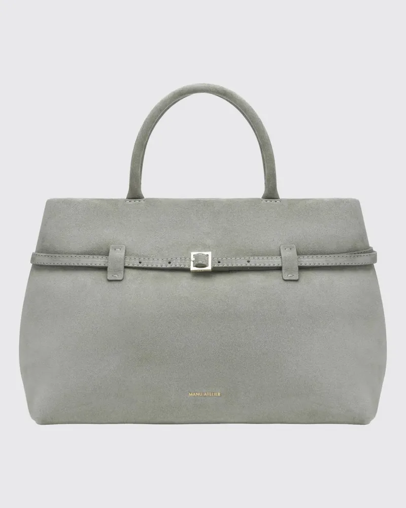 Manu Atelier Le Cambon 35 Handtasche aus Wildleder Grün