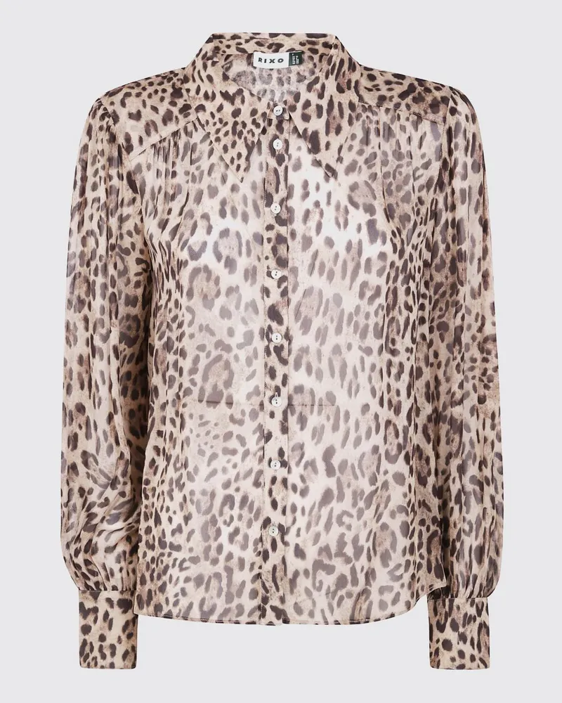 RIXO Hemdbluse damen Braun