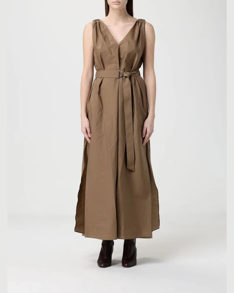 Brunello Cucinelli Kleid damen Sand
