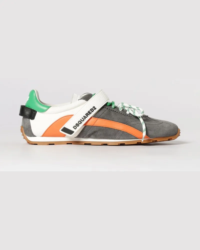 Dsquared2 DC-642 Sneakers aus Leder und Nylon Grau