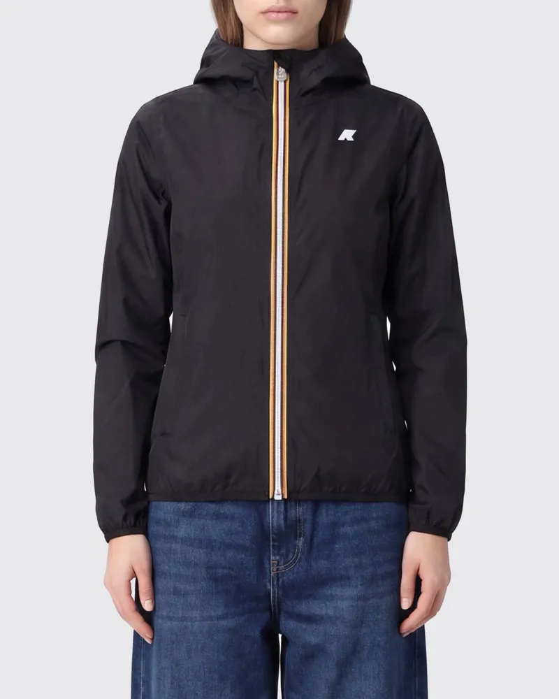 K-Way Marguerite Jacke aus technischem Gewebe Schwarz