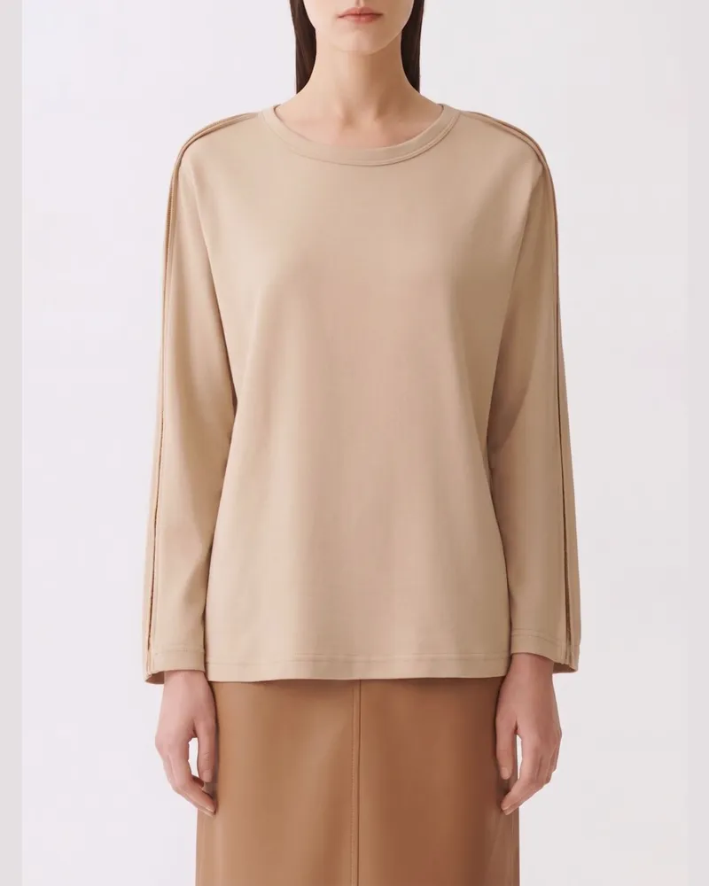 Fabiana Filippi Baumwoll-T-Shirt Beige