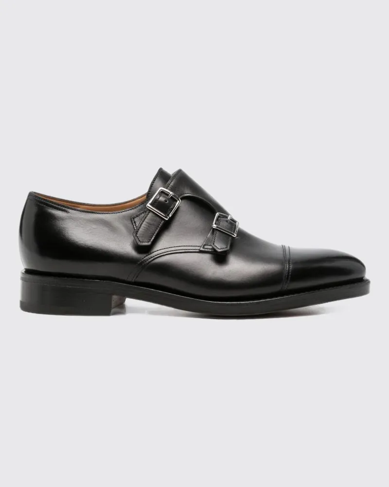 John Lobb Double Monk Strap-Schuhe von aus Kalbsleder mit spitz zulaufender Kappe Schwarz