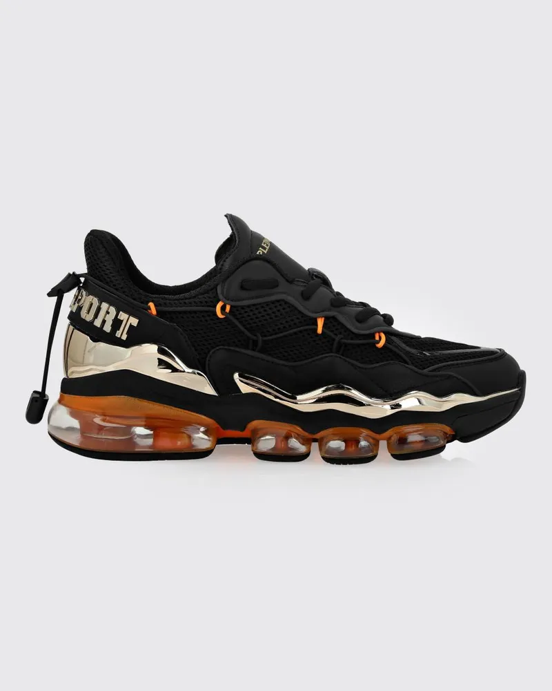 Philipp Plein Sneakers aus Mesh und Leder Schwarz