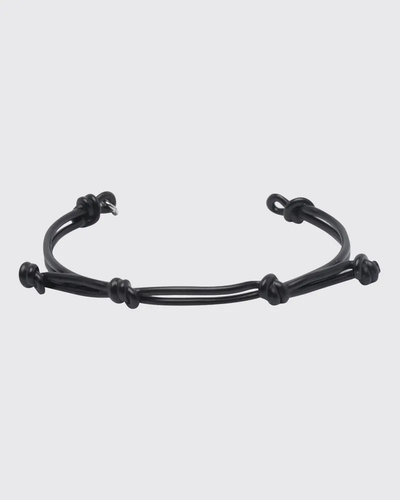 Maison Margiela Bangle-Armreif aus Messing mit Knotendetail Schwarz