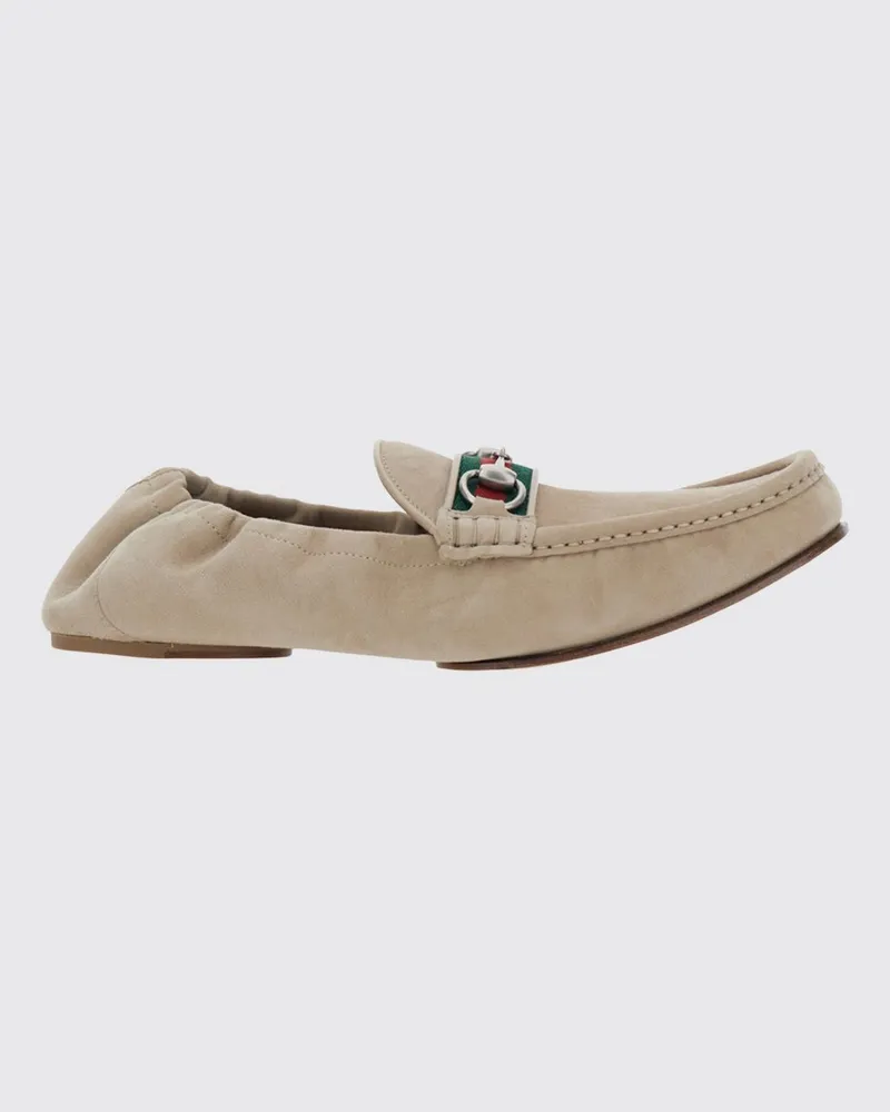 Gucci Horsebit 1953 Wildleder-Mokassins Beige