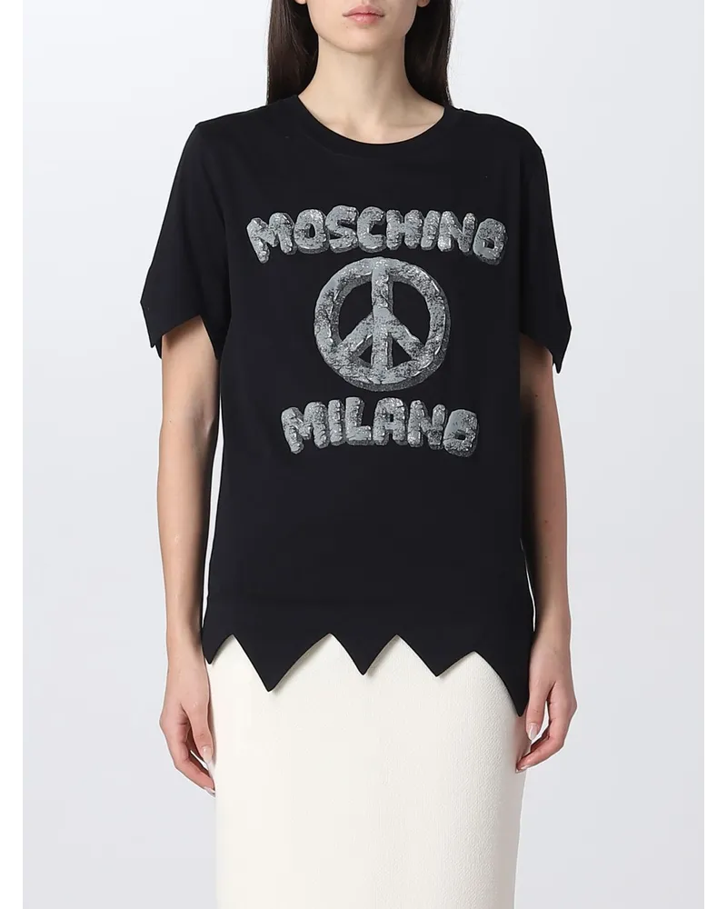 Moschino Damen T-shirt Schwarz