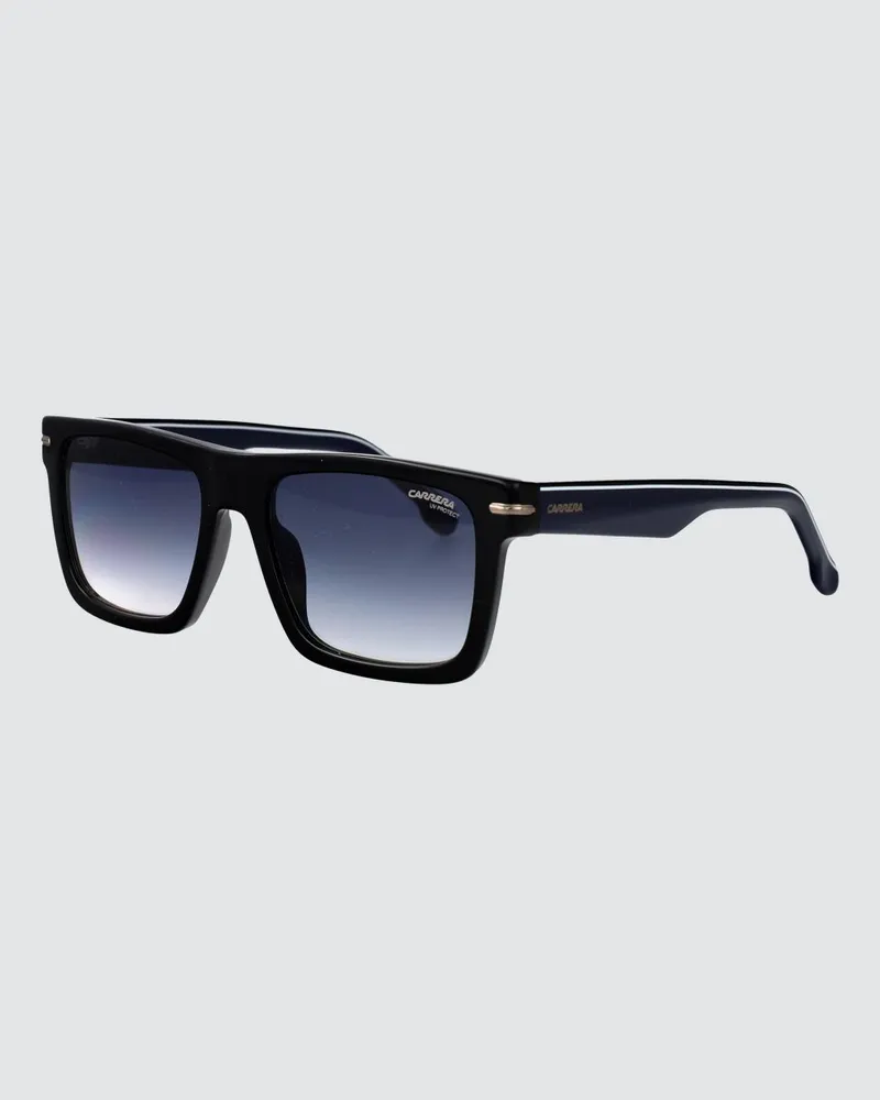 Carrera Piloten-Sonnenbrille aus blauem Acetat mit farbigen Gläsern Blau
