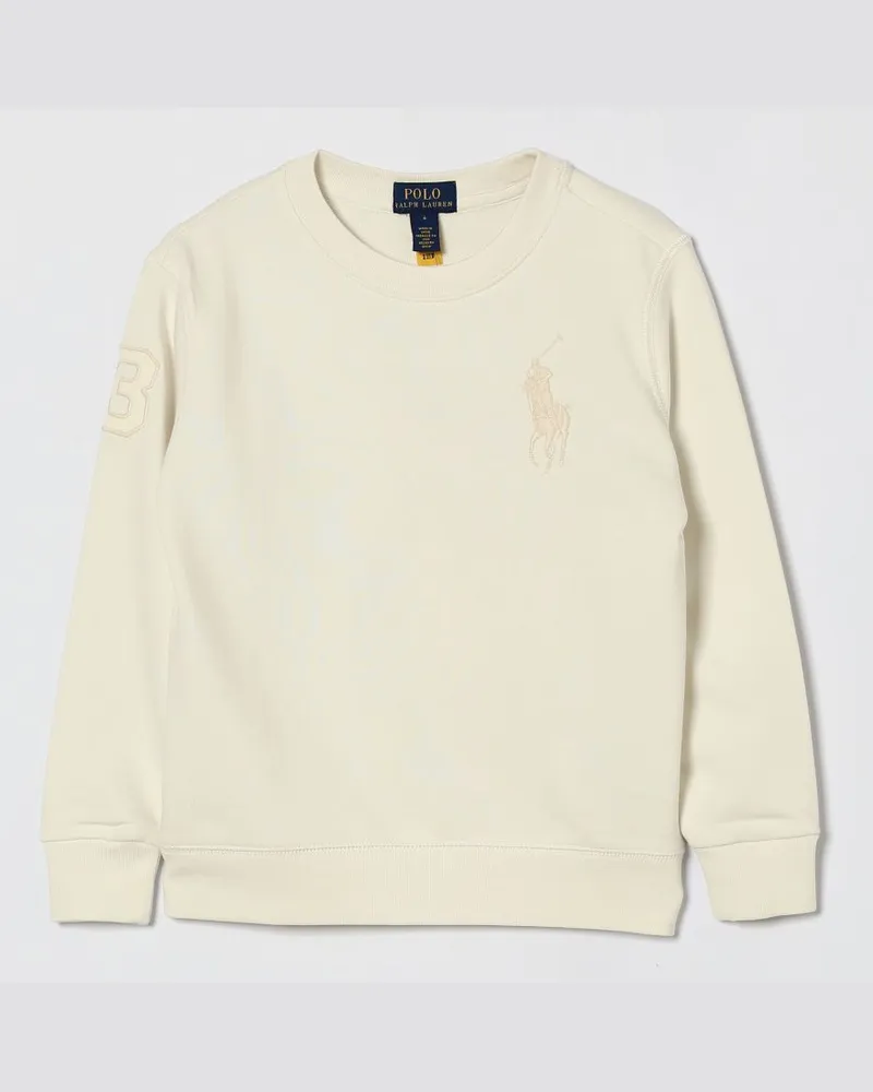 Ralph Lauren Rundhals-Sweatshirt aus Baumwollmischung Weiß