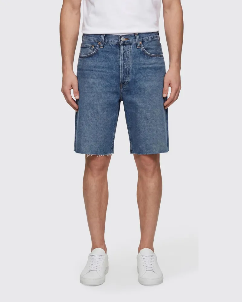 AGOLDE Knielange Jeans-Shorts von im Five-Pocket-Design Blau