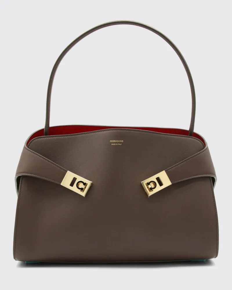 Ferragamo Schultertasche damen Grau