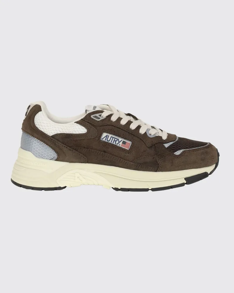 AUTRY Hyperway zweifarbige Low-Top-Sneaker aus Leder und Mesh Pink