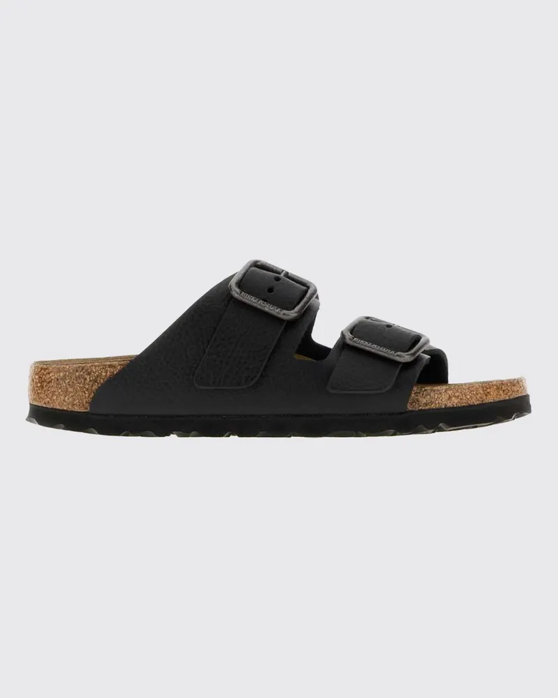 Birkenstock Arizona Wire Buckle Anilinleder-Sandalen Schwarz