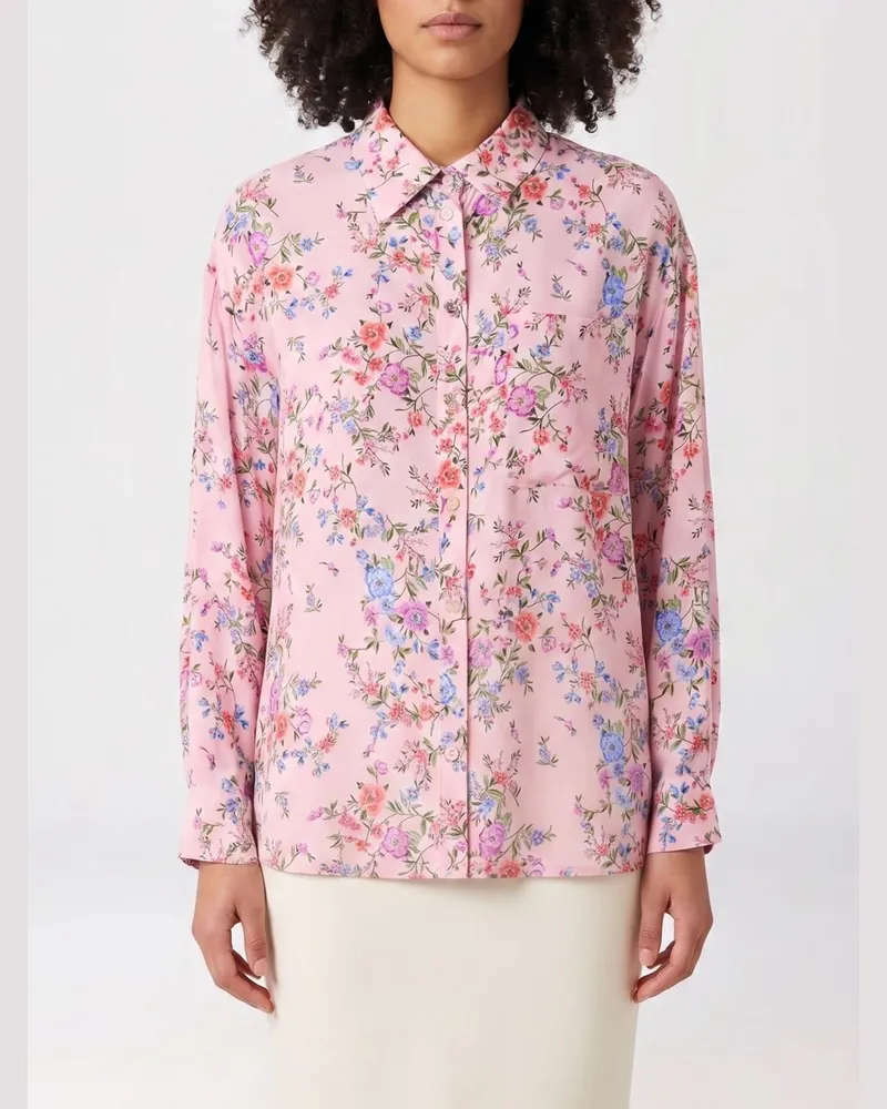 Liu Jo Viskosehemd mit Blumenmuster Pink