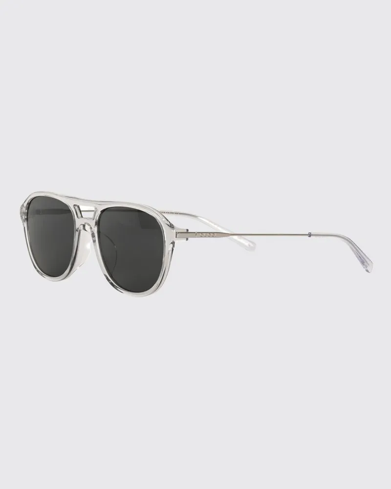 Gucci Runde Sonnenbrille aus Acetat mit Doppelsteg Grau