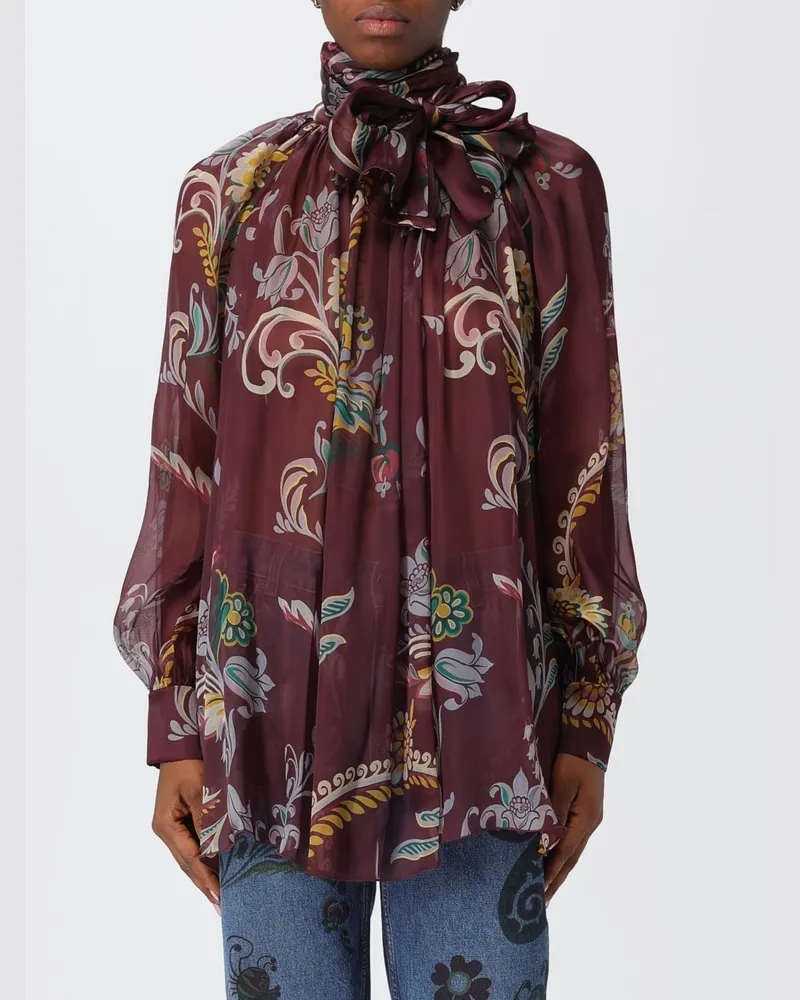 Etro Hemdbluse damen Burgunderrot