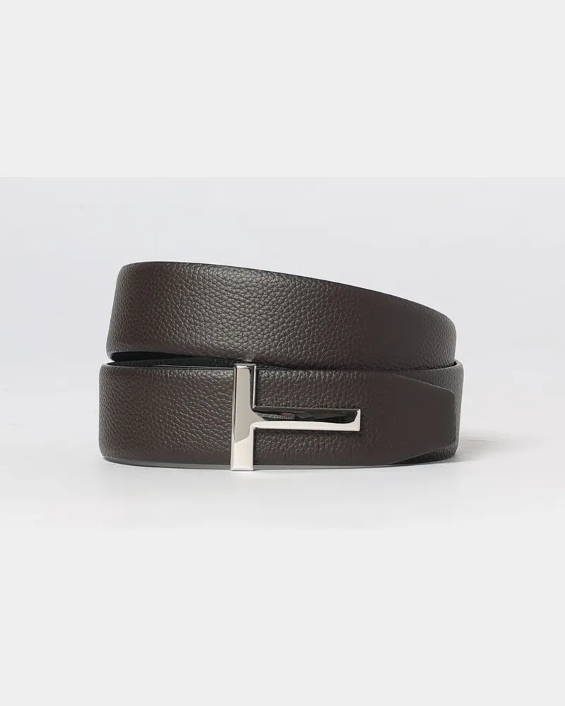 Tom Ford Wendegürtel aus genarbtem Leder mit Monogramm-Schnalle Bunt