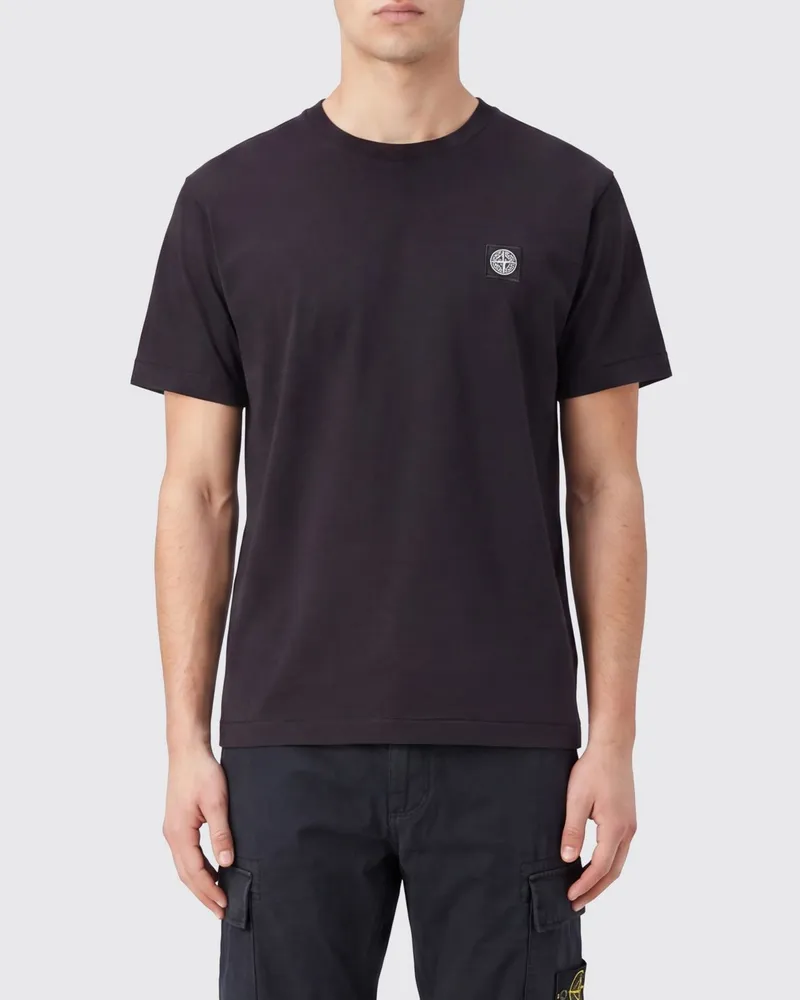 Stone Island T-shirt herren Schwarz