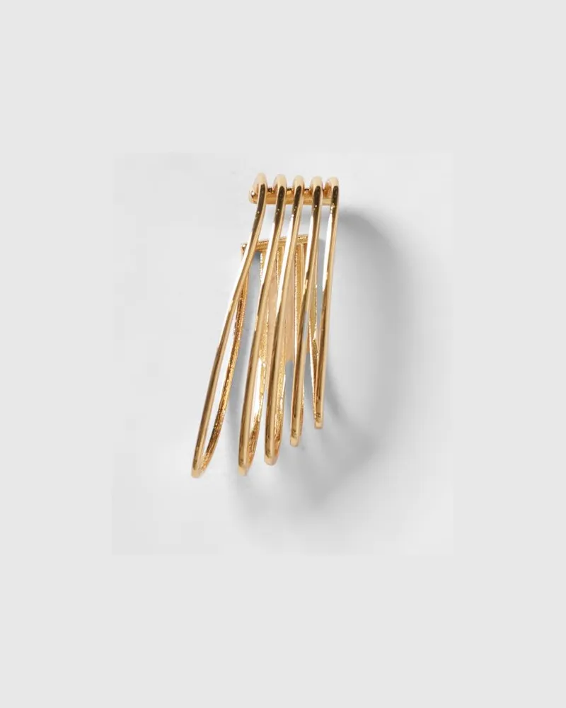 Federica Tosi La Cage Ohrklemme aus plattiertem Messing Gold