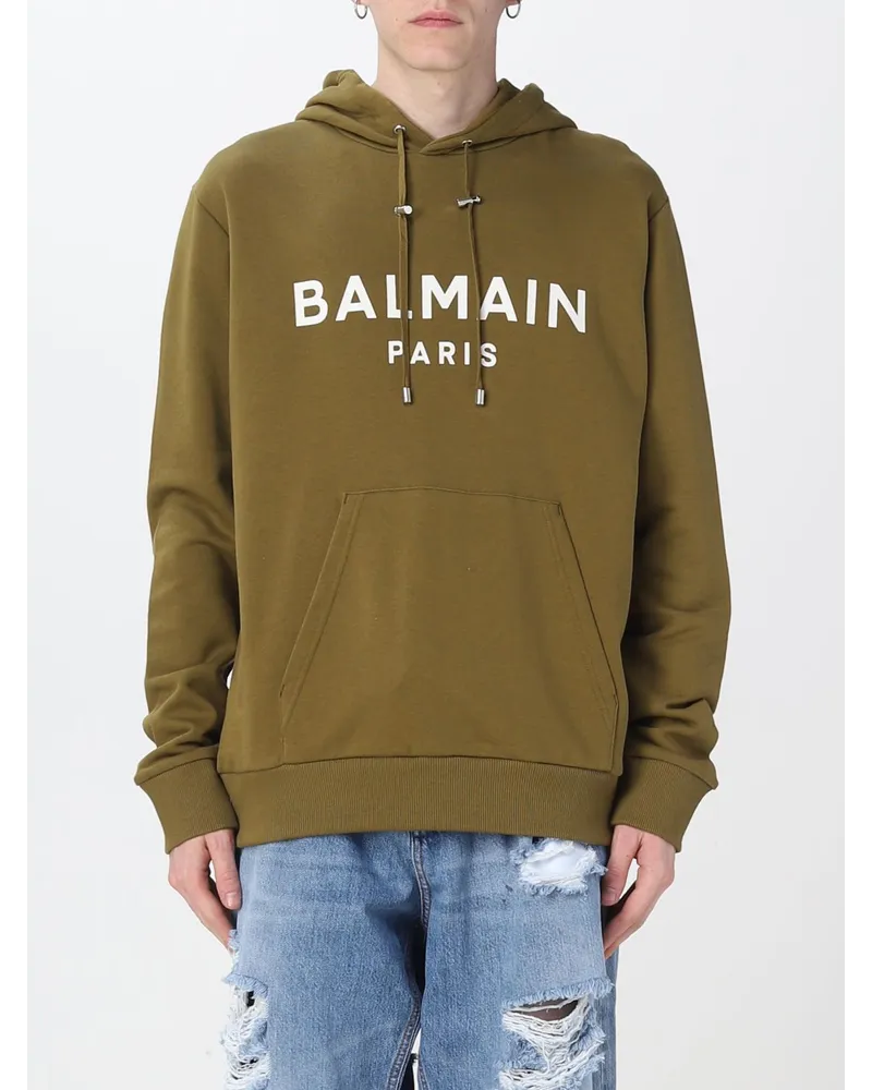 Balmain Sweatshirt herren Kaki