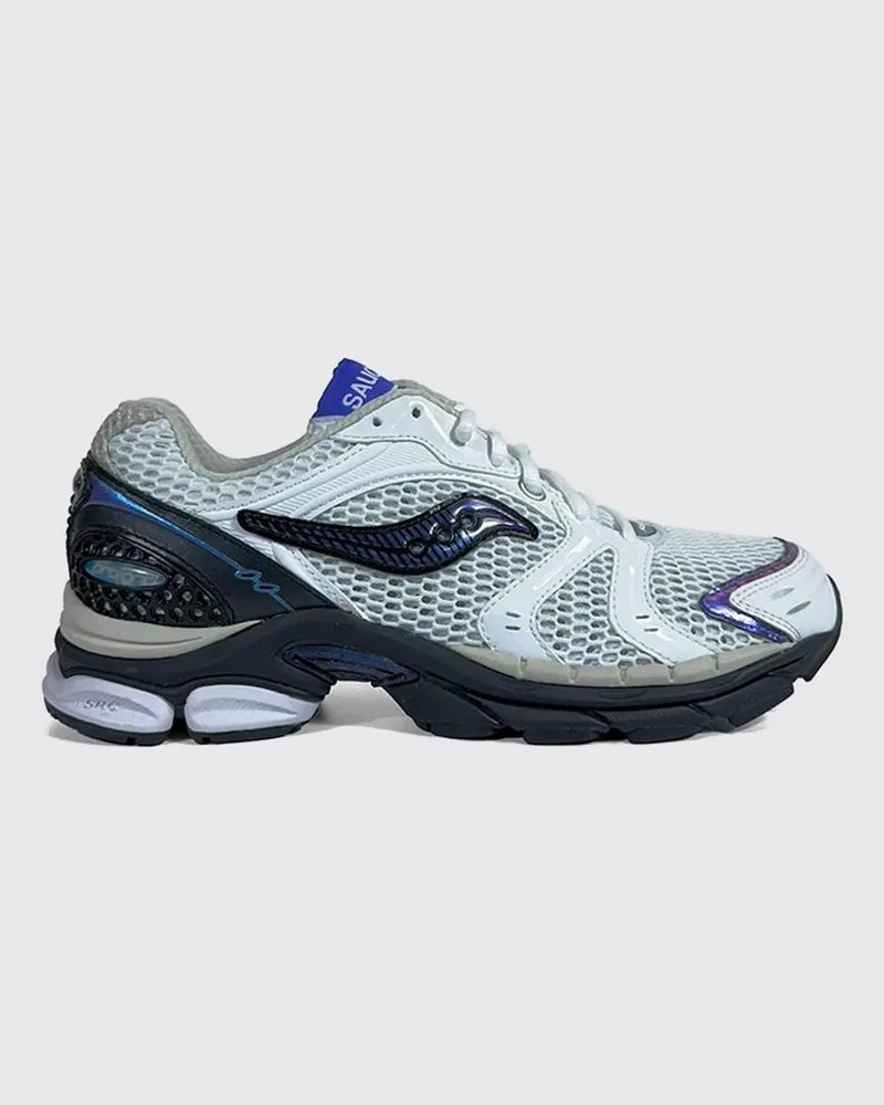 Saucony ProGrid Triumph 4 Sneakers aus Mesh und laminiertem Leder Weiß
