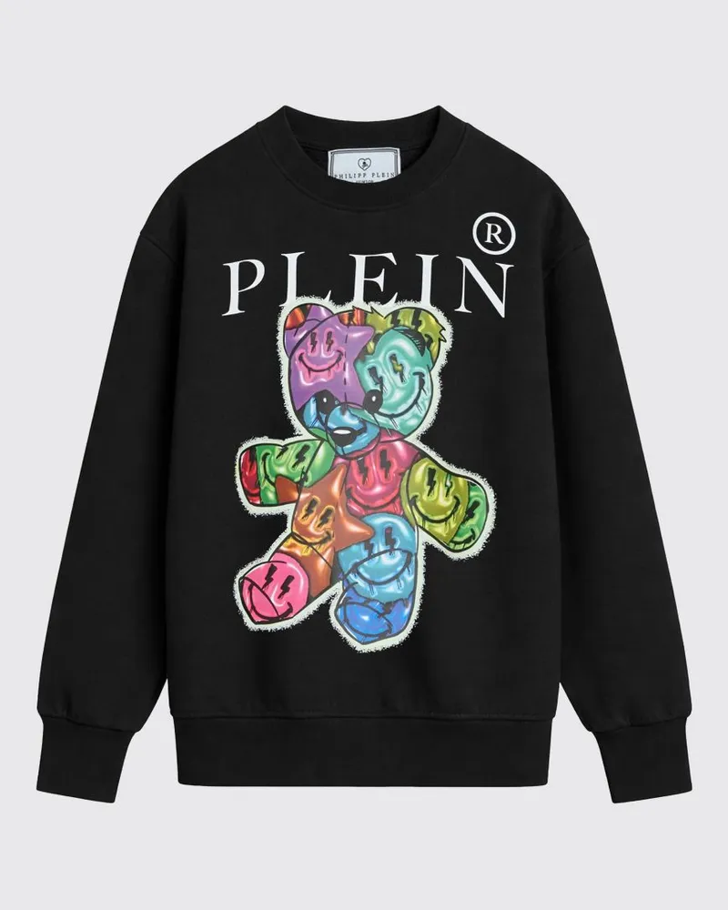 Philipp Plein Teddy Rundhals-Sweatshirt Schwarz