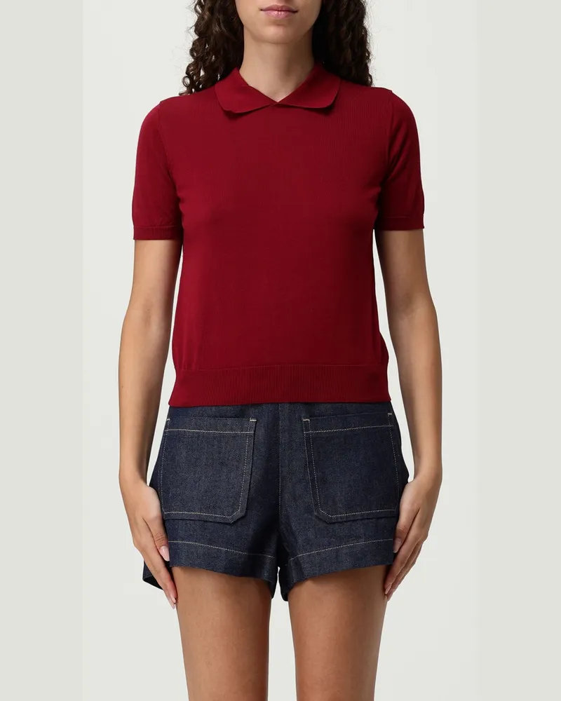Drumohr  T-shirt damen Burgunderrot