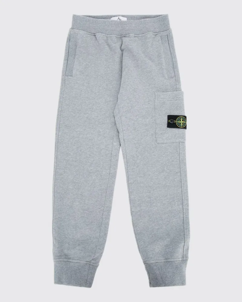 Stone Island Cargo-Jogginghose für Jungen aus Baumwolle mit Logo Grau