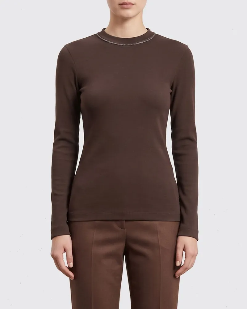 Brunello Cucinelli T-shirt damen Braun
