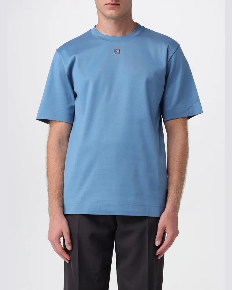 Fendi T-shirt herren Hellblau